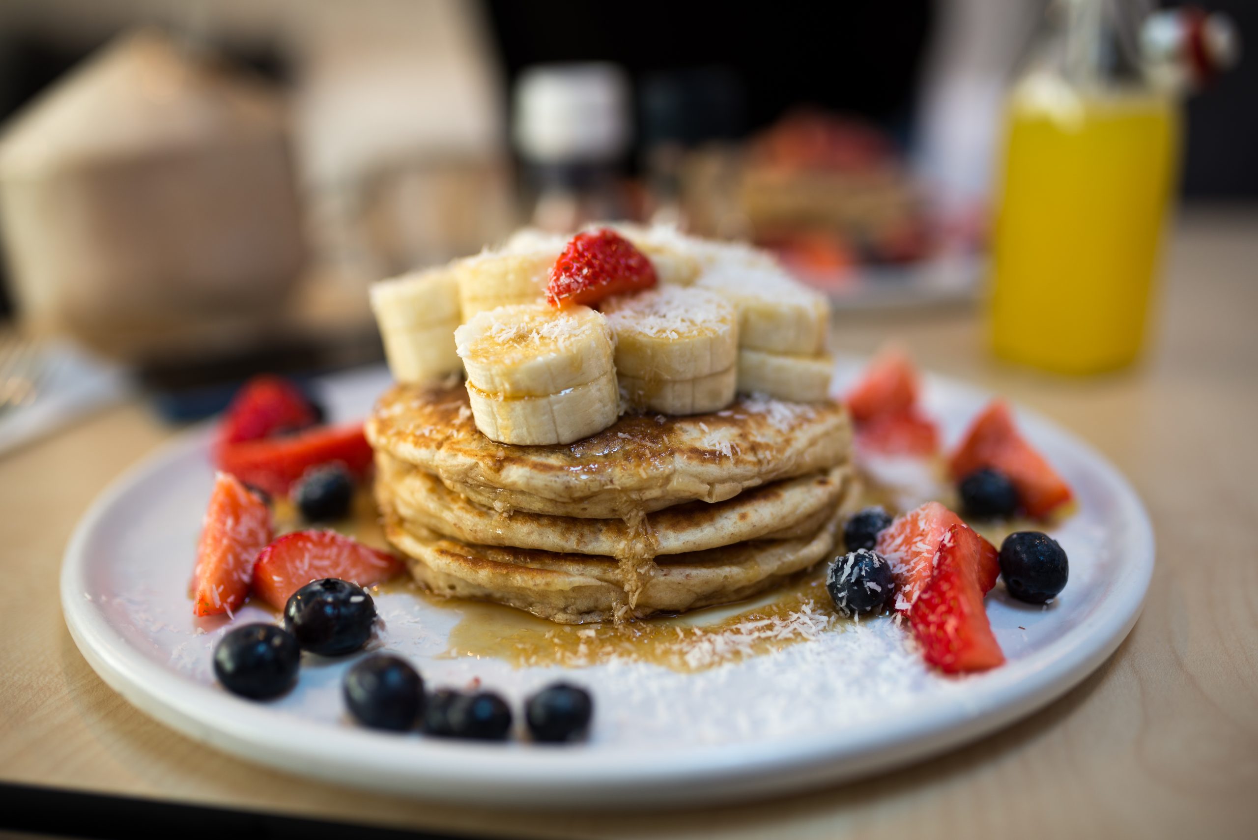gesunde, süße Pancakes